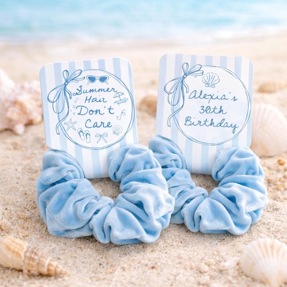 The Summer I Turned Birthday Scrunchie Party Favors - Lake - Beach Party - Party Favors - Good Bag - Lake house - Coastal Party - SITP