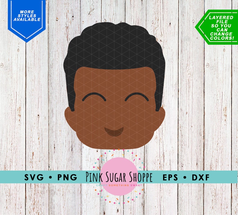 Download Little Brown Boy SVG Peekaboo Boy SVG African American | Etsy