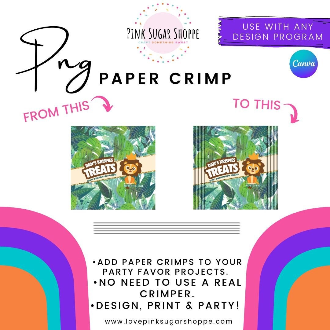 PNG Paper Crimps, Paper Crimp Image, Chip Bag Crimp, Party Favor Crimp,  Crimp Paper Edges PNG Digital Instant Download 