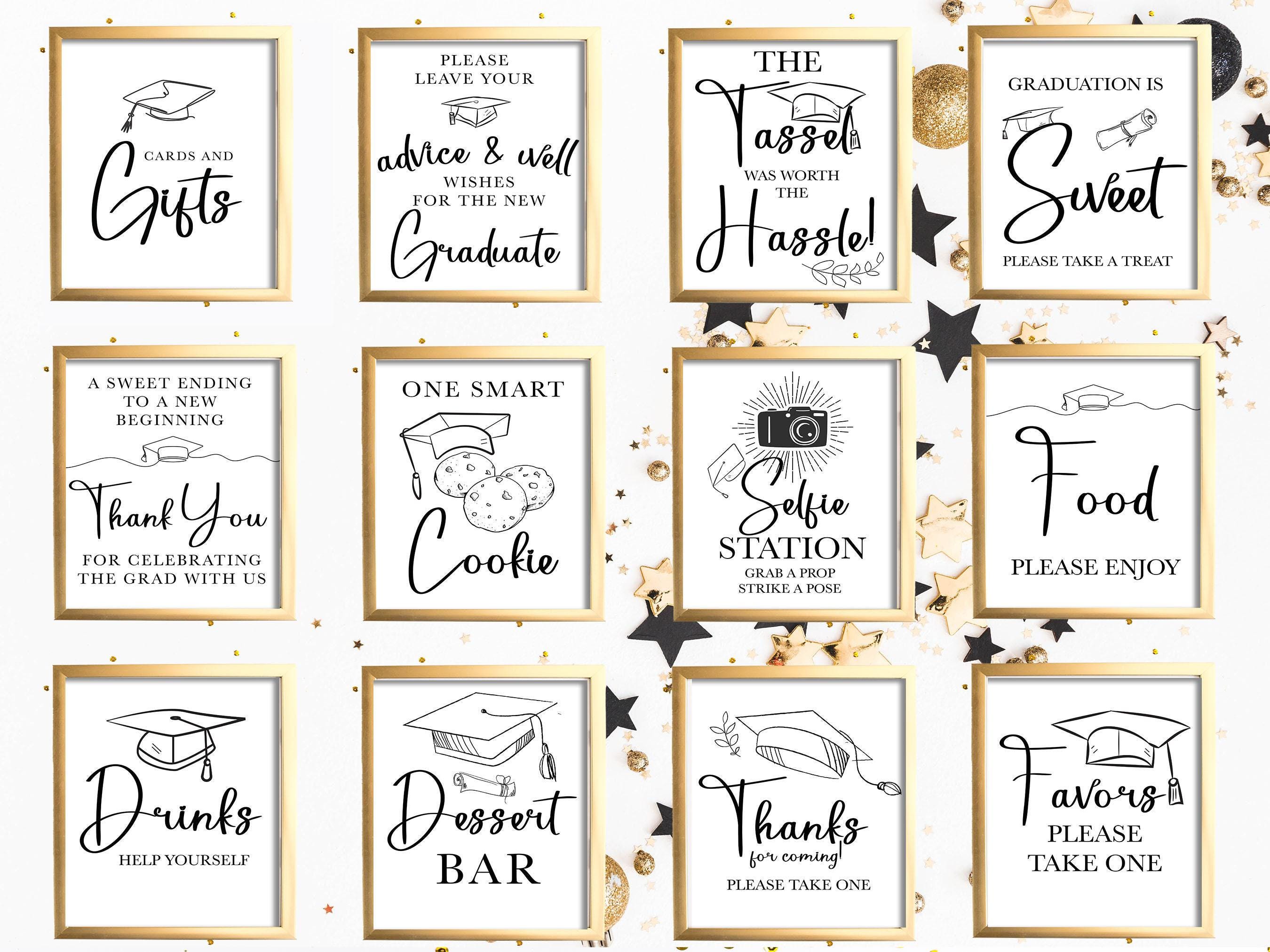 GRADUATION Bundle - Graduation Table Signs - Grad Candy Buffet - Favor ...