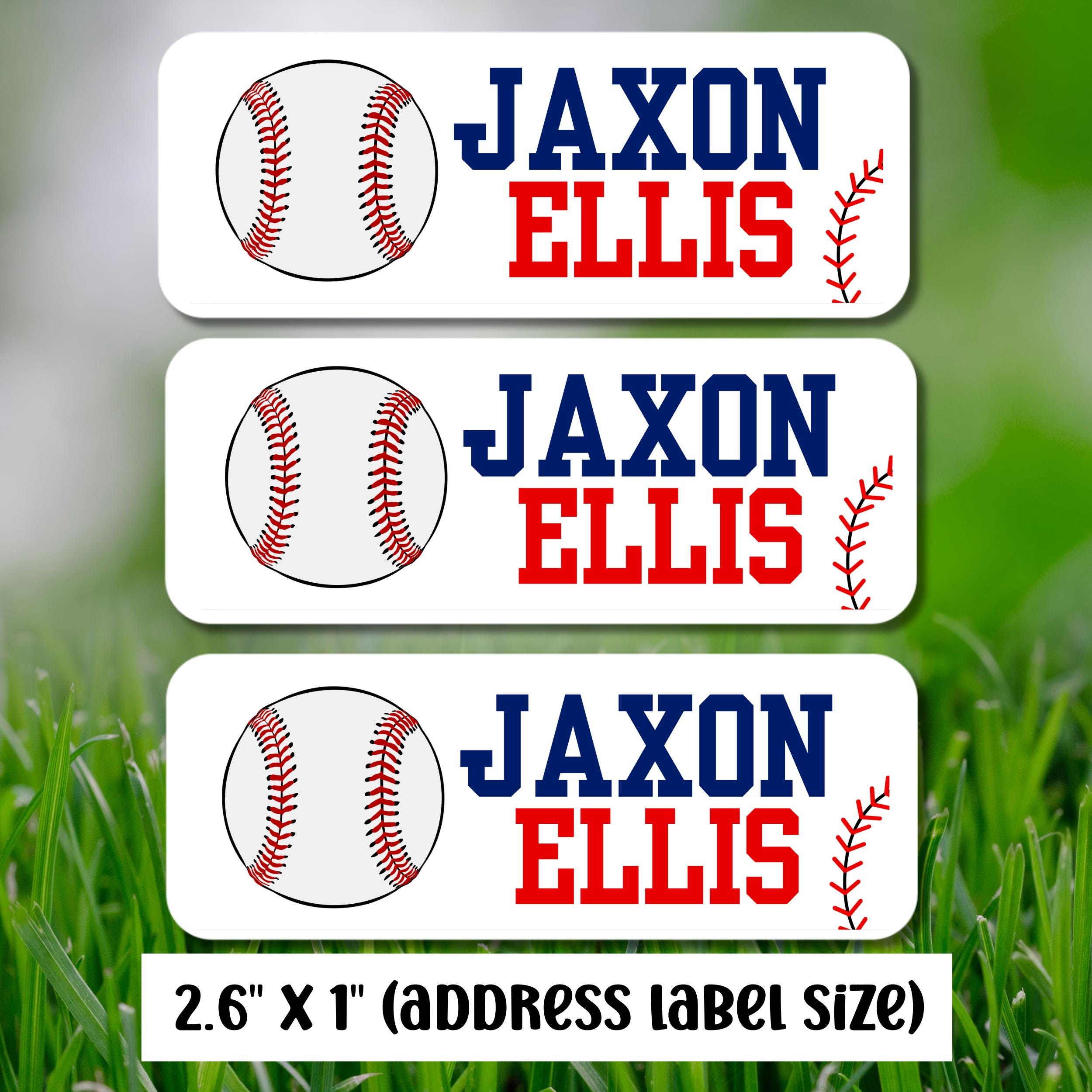 Baseball Personalized Name Labels - Back to School - Kids Name Stickers ...