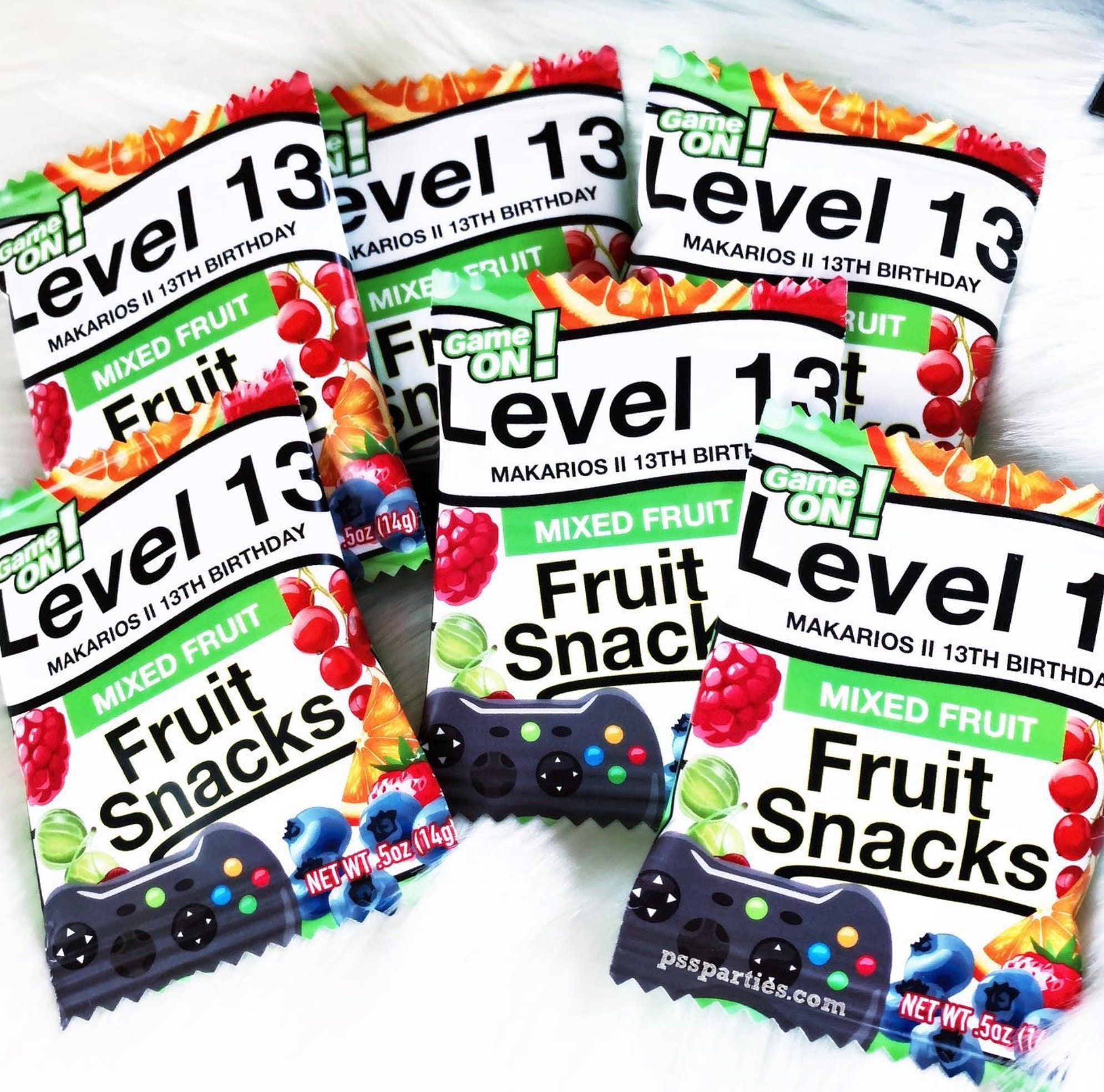 Canva Party Favor Templates Fruit Snacks Templates Pink Etsy