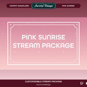 Pink Sunrise Overlay Package - Sunrise/Morning/Moon/Starry Night/Vtuber/Space/Purple/Pink/Twitch/Overlay/Full Screen/Just Chatting/Streamer/
