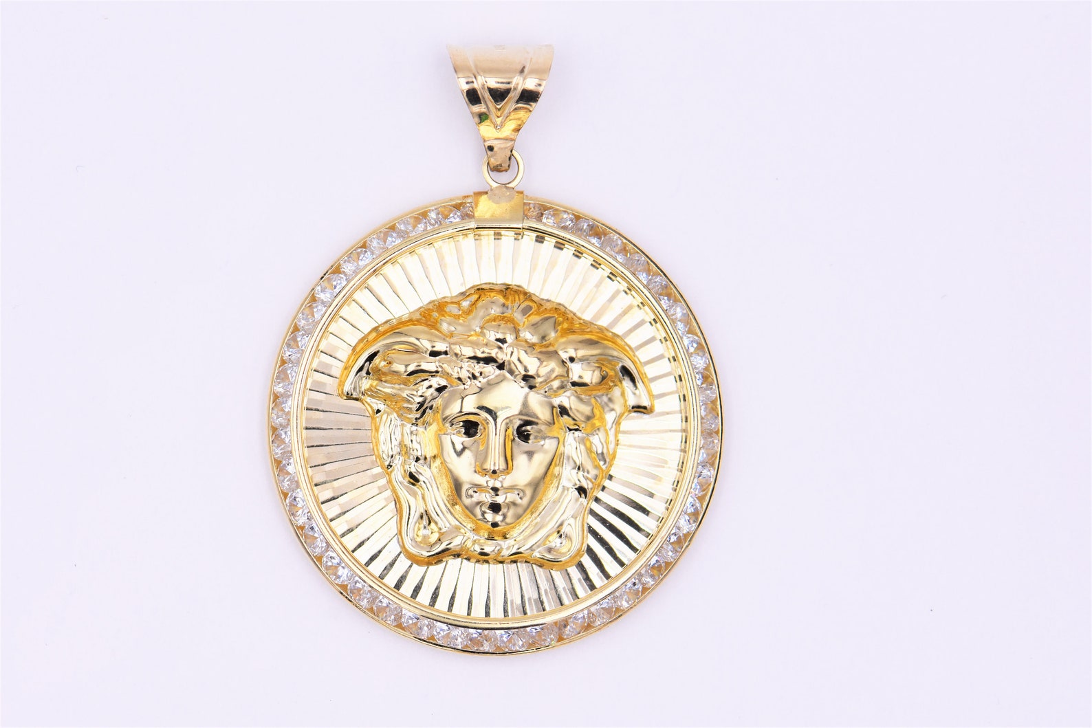 10k gold versace pendant