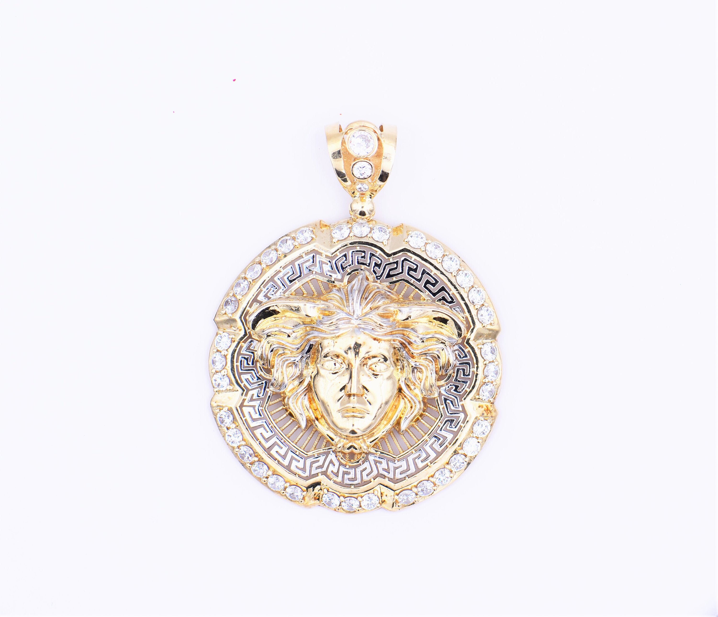 10k gold versace pendant