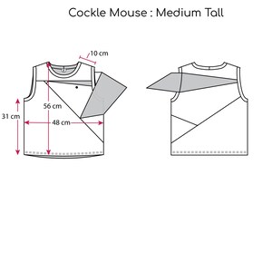 Eco Handmade Close Fitting Sleeveless Origami Mouse Sweatshirt Made made from reclaimed materials image 8