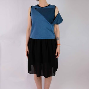 Eco Handmade Close Fitting Sleeveless Origami Mouse Sweatshirt Made made from reclaimed materials image 2