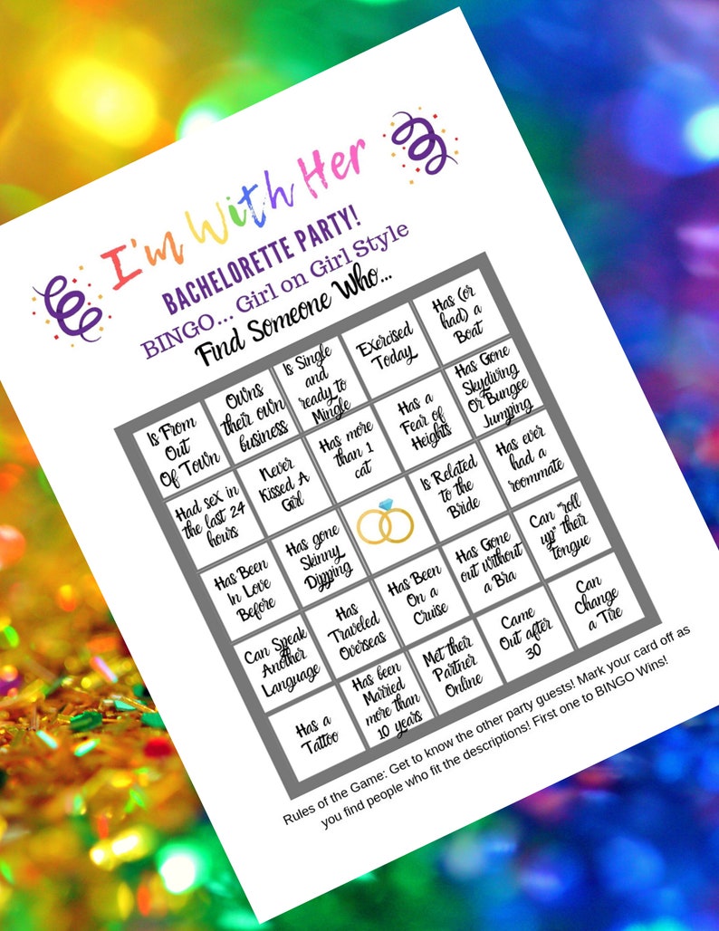 LGBTQ Bachelorette Party Games Hen Party Games Lesbian Etsy