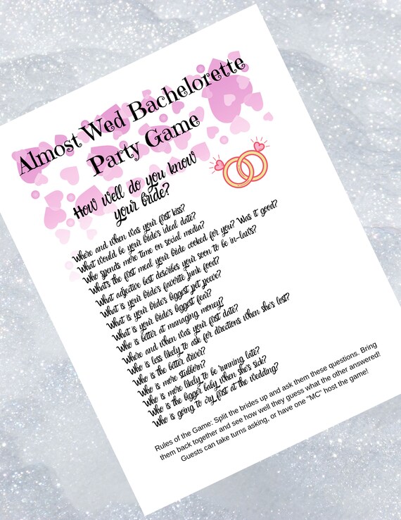 Lgbtq Bachelorette Party Games Hen Party Games Lesbian Etsy