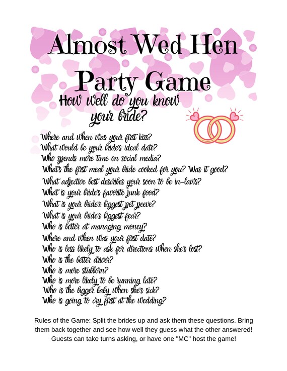 Dirty Newlywed Game Questions