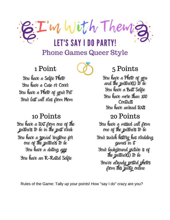 Lgbtq Bachelor Bachelorette Party Gender Neutral Non Binary Etsy