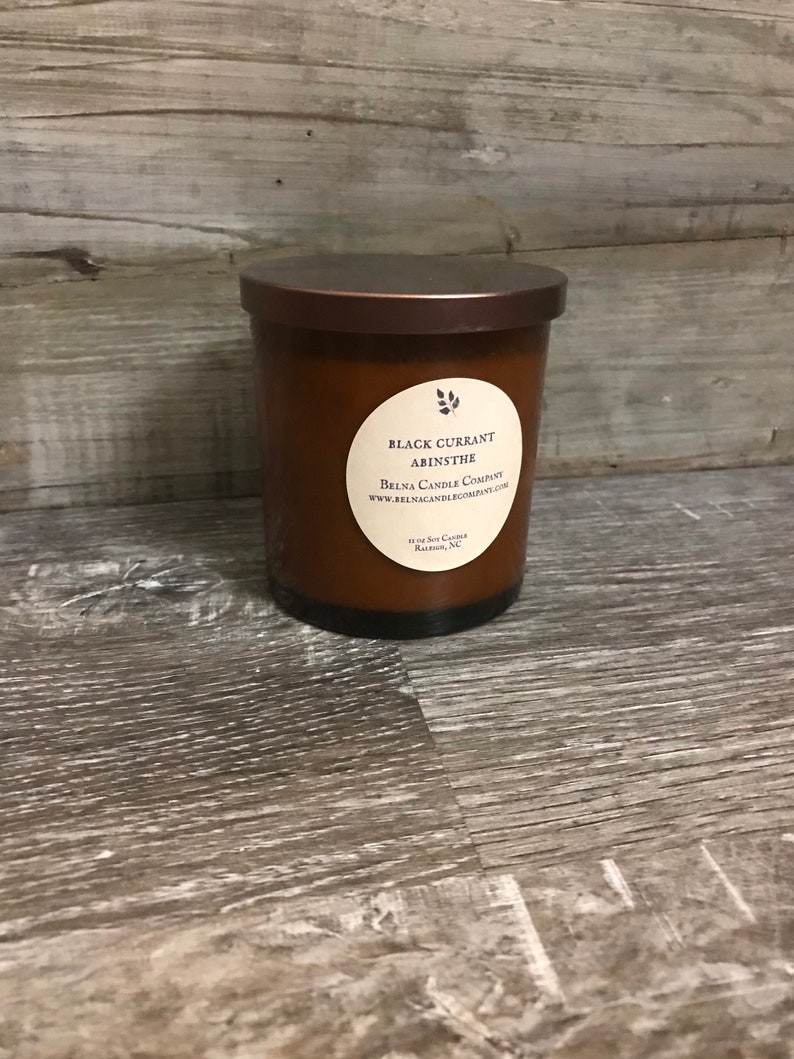 Black Currant Absinthe Soy Candle, Fall Candles,Birthday Gift,Holiday Candle Gift, Gifts for Him,Housewarming Gift,Black Owned Candles image 5