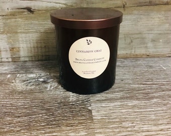 Velas de soya de canela Chai, regalo de graduación, cheer up, vela vegana, tarro de ámbar, regalo del día del padre, regalo de agradecimiento, estancia en casa, regalo de cumpleaños