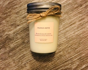 Orange Grove Soy Candle, Natural Soy Candle, Hand Poured Candles, Vegan Friendly Candles, Orange Candles, Mothers Day Gifts, Birthday Gift