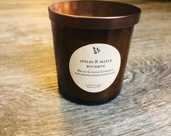 Apples & Maple Bourbon Candle,Scented Candle, Candles for Her, Fall Decor, Elegant Candles,Black Owned Candle, Soy Candles, Holiday Gifts