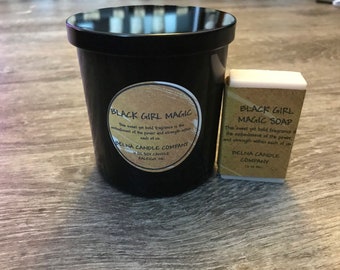 Black Girl Magic Gift Set, Regalo de cumpleaños, Regalo de novia, Regalo para ella, Juego de regalo de velas, Kit de cuidado personal, Regalo de Galentine, Regalo de mejor amigo