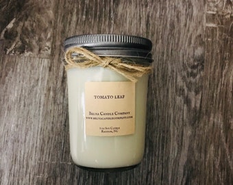 Tomato Leaf Soy Candle, Summer Candle, Birthday Gift, Relaxation Candle, Gardening, Natural Candles, Gifts for Her, Green Candle, Self Care