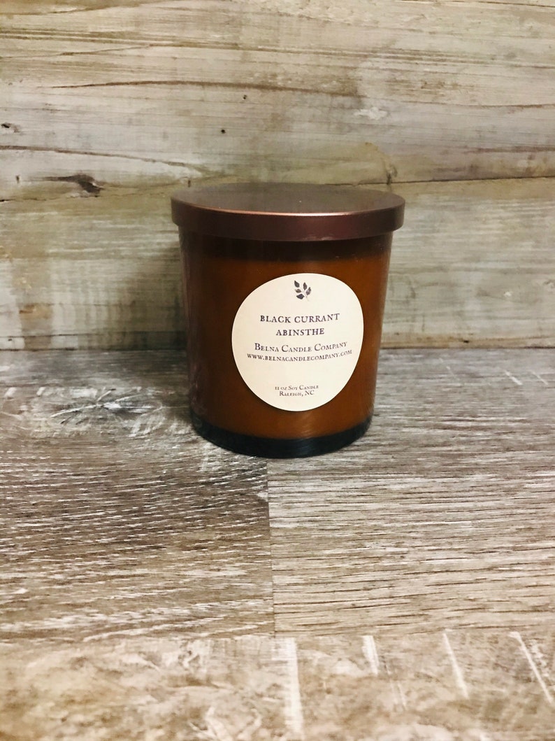 Black Currant Absinthe Soy Candle, Fall Candles,Birthday Gift,Holiday Candle Gift, Gifts for Him,Housewarming Gift,Black Owned Candles image 6