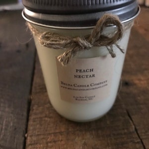 Peach Nectar Soy Candle,Scented Candles, Summer Scented Candles, Vegan Candle, Calming Gift, Relaxing Candle, Candle for Her, Self Care image 6