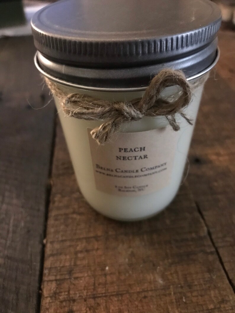 Peach Nectar Soy Candle,Scented Candles, Summer Scented Candles, Vegan Candle, Calming Gift, Relaxing Candle, Candle for Her, Self Care image 5