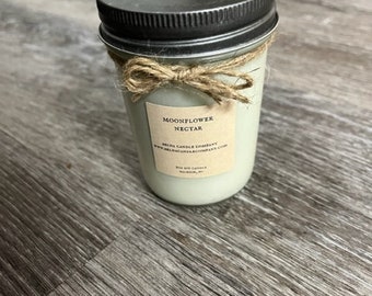 Moonflower Nectar Soy Candles, Vegan Candles, Candle Gifts, Stocking Stuffers, Holiday Scented Candle,Holiday Candles, Holiday Candle Gift