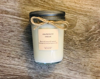 Grapefruit Dream Soy Candle, Natural Soy Candle, Hand Poured Candles, Vegan Friendly Candles, Graduation Gift, Mothers Day Gifts, Birthday