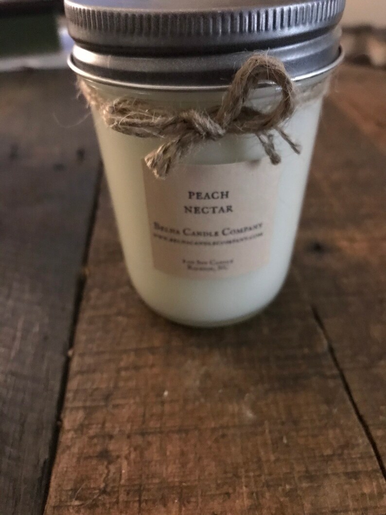 Peach Nectar Soy Candle,Scented Candles, Summer Scented Candles, Vegan Candle, Calming Gift, Relaxing Candle, Candle for Her, Self Care image 4