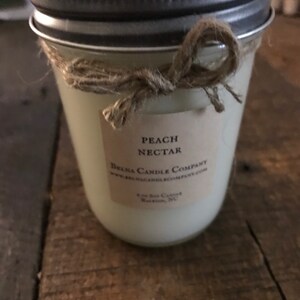 Peach Nectar Soy Candle,Scented Candles, Summer Scented Candles, Vegan Candle, Calming Gift, Relaxing Candle, Candle for Her, Self Care image 7