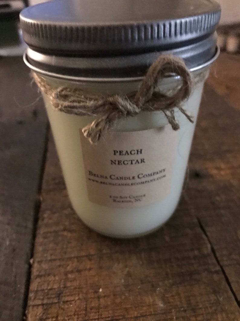 Peach Nectar Soy Candle,Scented Candles, Summer Scented Candles, Vegan Candle, Calming Gift, Relaxing Candle, Candle for Her, Self Care image 7