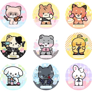 zerobaseone zb1 zeroni cute round stickers