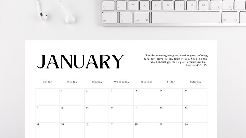 Printable 2024 Calendar Scripture Bible Verse Monthly - Etsy Canada