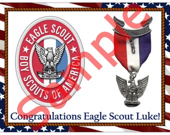 Eagle Scout Edible Cake Topper Frosting Sheet Birthday Party