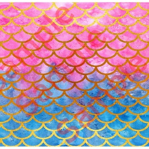 Mermaid Theme Cake Decoration Mermaid Scales Edible Cake Wrap cake stripes  High Quality Icing sheet