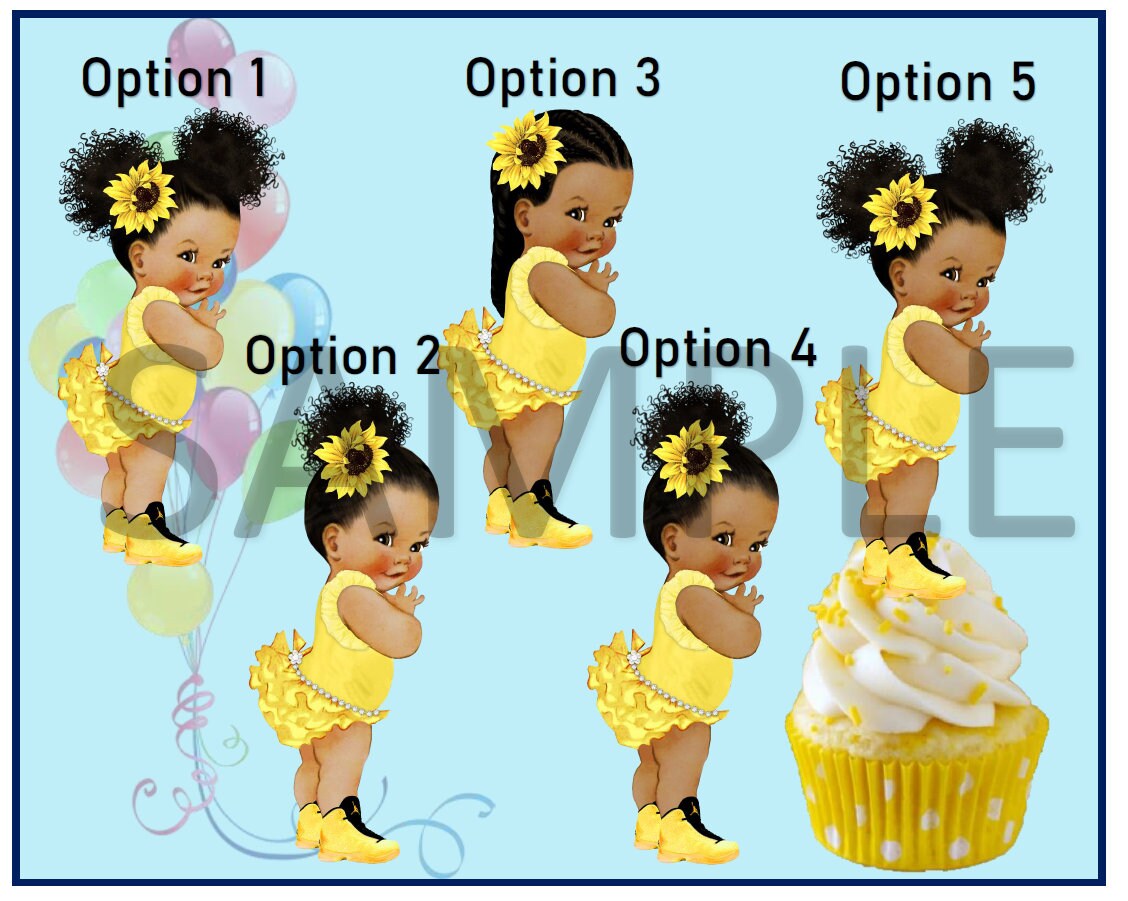 Free Free 122 Sunflower Afro Puff Baby Clipart SVG PNG EPS DXF File