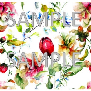 Watercolor Flowers Edible Paper frosting paper strips for sides of cakes Edible Cake Decorations