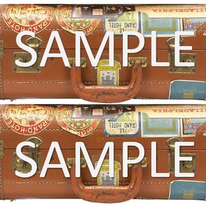 Luggage Suitcase Travel Lover Cake Icing Sheets World Map Cake Wrap Edible Image