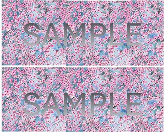 Sakura Cherry Blossom Cake Strips Edible birthday cake strips, cake side borders, side strips, cake decorations, Icing Sheets