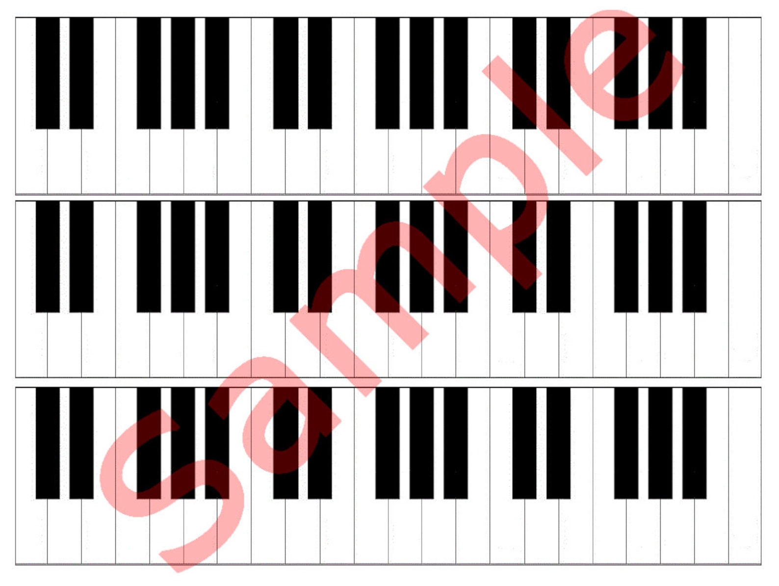 Piano Keyboard Edible Wraps EDIBLE Music Strips for Cake Music Notes ...