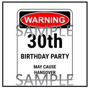 30th Birthday EDIBLE Cake Topper Image  High Quality Icing Sheet