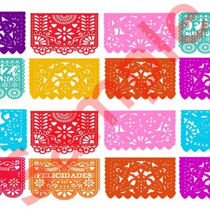 Mexican Fiesta Decoration Banners Edible Icing Sheets, Fiesta Banner Edible cake decoration,Mexican papel picado banner edible icing sheet