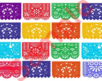 Mexican Fiesta Decoration Banners Edible Icing Sheets, Fiesta Banner Edible cake decoration,Mexican papel picado banner edible icing sheet