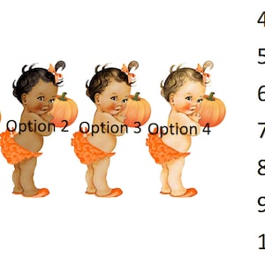 Princess Ruffle Pants Orange Pumpkin  Fall Autumn Halloween  Baby Girl Cake Edible Image Icing Sheet