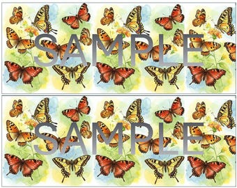 Butterflies Cake Decorations Butterflies cake stripes High Quality Icing sheet edible image