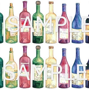 Wine Bottles Edible Cake Wrap High Quality icing sheet