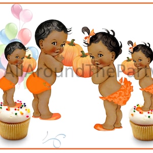 Gender Reveal Pins Pumpkin Fall Autumn Team Girl Team Boy Baby Shower CUTOUTS  Cupcake Toppers  Party Babies Centerpieces Party Decor