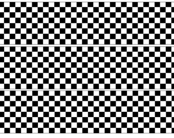 RACING CHECKER BOARD Cake Strips Edible birthday cake strips, cake side borders, side strips,Chessboard  cake decorations, Icing Sheets