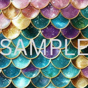 Mermaid Theme Cake Decoration Mermaid Scales Edible Cake Wrap cake stripes  High Quality Icing sheet