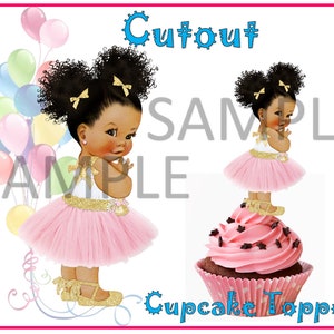 Pink Princess Tulle Baby Girl  Baby Shower Baby Girl Image Baby Shower Decoration Cutouts Centerpieces Cupcake toppers