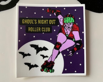 Ghouls Night Out Roller Club Sticker