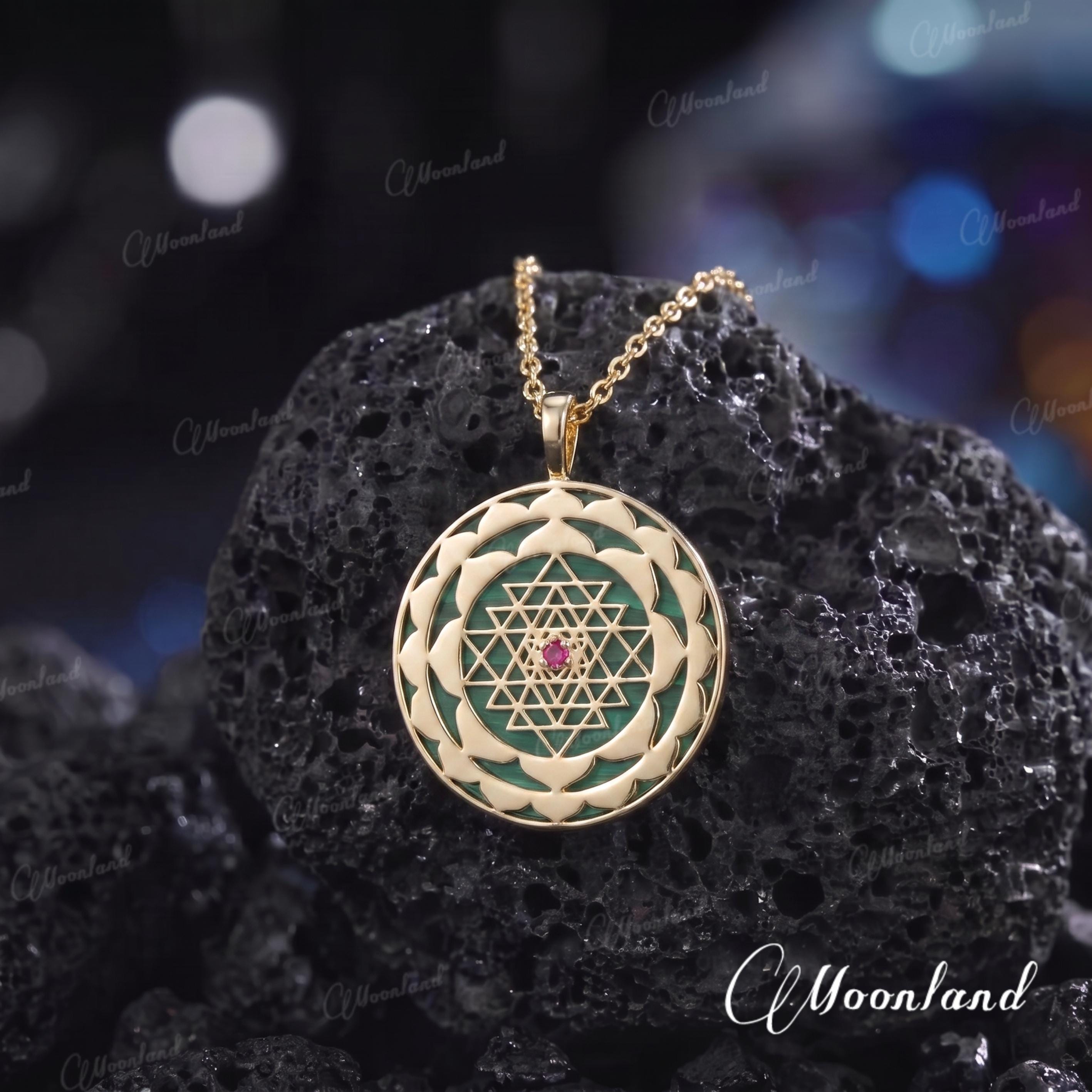 Sri Yantra Necklace - Etsy